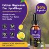 (2 Pack) Calcium Magnesium Zinc Liquid Drops for Women and Men - Bone & Teeth, Immune Support, Liquid Calcium Supplement with Magnesium Glycinate, Vitamin C D3 K2 B6, Lemon Flavor | Sugar Free view 2