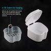 Kqcibz White Denture Case, Denture Cup with Strainer, Denture Bath Box False Teeth Storage Box with Basket Net Container Holder for Travel view 2