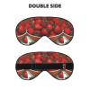 Cute Strawberries Unisex Elastic Adjustable Buckle Design Blackout Sleep Eye Mask for Home Travel Yoga Office Nap view 2