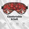 Cute Strawberries Unisex Elastic Adjustable Buckle Design Blackout Sleep Eye Mask for Home Travel Yoga Office Nap view 3