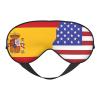 American Spain Flag Unisex Elastic Adjustable Buckle Design Blackout Sleep Eye Mask for Home Travel Yoga Office Nap view 1