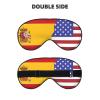 American Spain Flag Unisex Elastic Adjustable Buckle Design Blackout Sleep Eye Mask for Home Travel Yoga Office Nap view 2