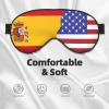 American Spain Flag Unisex Elastic Adjustable Buckle Design Blackout Sleep Eye Mask for Home Travel Yoga Office Nap view 3