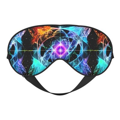 Eight Dimensional Space Unisex Elastic Adjustable Buckle Design Blackout Sleep Eye Mask for Home Travel Yoga Office Nap