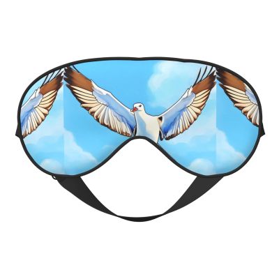 MYGANN Seagulls in Flight Unisex Elastic Adjustable Buckle Design Blackout Sleep Eye Mask for Home Travel Yoga Office Nap