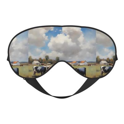 A Large Farm. Unisex Elastic Adjustable Buckle Design Blackout Sleep Eye Mask for Home Travel Yoga Office Nap