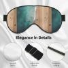 Aerial View of The Beach Unisex Elastic Adjustable Buckle Design Blackout Sleep Eye Mask for Home Travel Yoga Office Nap view 4