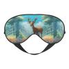 A Cartoon Deer Unisex Elastic Adjustable Buckle Design Blackout Sleep Eye Mask for Home Travel Yoga Office Nap view 1