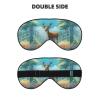 A Cartoon Deer Unisex Elastic Adjustable Buckle Design Blackout Sleep Eye Mask for Home Travel Yoga Office Nap view 2