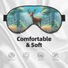 A Cartoon Deer Unisex Elastic Adjustable Buckle Design Blackout Sleep Eye Mask for Home Travel Yoga Office Nap view 3