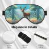 A Cartoon Deer Unisex Elastic Adjustable Buckle Design Blackout Sleep Eye Mask for Home Travel Yoga Office Nap view 4