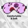 Red and Purple Roses Unisex Elastic Adjustable Buckle Design Blackout Sleep Eye Mask for Home Travel Yoga Office Nap view 3