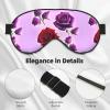 Red and Purple Roses Unisex Elastic Adjustable Buckle Design Blackout Sleep Eye Mask for Home Travel Yoga Office Nap view 4