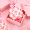 Whaline 100Pcs Pink Smile Pattern Cellophane Treat Bags with Ribbons Preppy Smile Face Cello Goodie Bags Clear Flat Candy Cookie Bags for Birthday Baby Shower Wedding view 3
