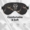 MYGANN Late Night Owl Unisex Elastic Adjustable Buckle Design Blackout Sleep Eye Mask for Home Travel Yoga Office Nap view 3