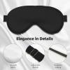 Custom Eye Mask Personalized Sleep Mask Design Your Own Photo Text Logo Customized Two-Sided Eye Cover with Adjustable Strap for Men Women Sleep Office Travel,No Custom view 3