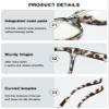 ABETOS Blue Light Blocking Reading Glasses Spring Hinges Clear Eyeglasses Fashion Nerd Computer Readers Women Men, Tortoiseshell 1.5 view 4