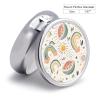 Pill Box 3 Compartment Small Pill Case for Purse & Pocket Watermelon and Rainbow Round Pill Box Cute Vitamins Fish Oil Supplements Oil Storage Box Portable Pill Containe Travel Gift view 2
