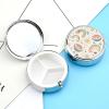 Pill Box 3 Compartment Small Pill Case for Purse & Pocket Watermelon and Rainbow Round Pill Box Cute Vitamins Fish Oil Supplements Oil Storage Box Portable Pill Containe Travel Gift view 4