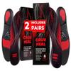 2 Packs of 220+ lbs Plantar Fasciitis High Arch Support Insoles Men Women - Orthotic Shoe Inserts - Boot Work Shoe Insole (Black, M) view 1