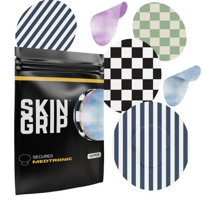 Skin Grip CGM Sensor Patches Compatible with Medtronic Guardian (10-Pack), Waterproof & Sweatproof for 10-14 Days, Pre-Cut Adhesive Tape, Continuous Glucose Monitor Patch, Classics