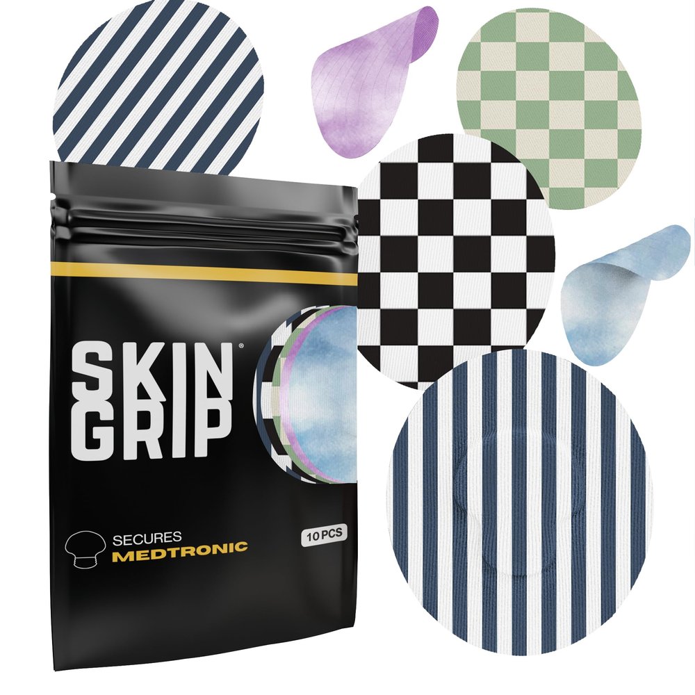 Skin Grip CGM Sensor Patches Compatible with Medtronic Guardian (10-Pack), Waterproof & Sweatproof for 10-14 Days, Pre-Cut Adhesive Tape, Continuous Glucose Monitor Patch, Classics