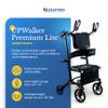 Journey UPWalker Premium Lite  The Original Upright Walker  Premium, Lightweight Adjustable Upright Rollator Walker with Narrow Build, Motion Sensor Lights, & Seat for Seniors view 2