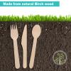 500 Wooden Forks, Disposable Wooden Cutlery Set - Alternative to Plastic, Eco Friendly, Biodegradable, Compostable Cutlery Set - 500 Compostable Forks, Disposable Utensils Set view 2