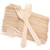 500 Wooden Forks, Disposable Wooden Cutlery Set - Alternative to Plastic, Eco Friendly, Biodegradable, Compostable Cutlery Set - 500 Compostable Forks, Disposable Utensils Set view 3