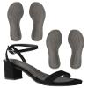2 Pairs High Heel Inserts, Adhesive Pigskin Sandal Inserts Anti-Slip, 3/4 Cushioning Insoles for Flats Open Toe Shoes, Invisible Insoles for Dress Shoes Pain Relief, Gray L 8.5-11 view 1
