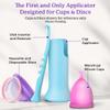 Ecoblossom Complete Menstrual Cup Kit - Small & Large Reusable Period Cups, Silicone Sterilizer Holder, Cleansing Wash, Water-Based Lube, and Easy-Insert Disc Applicator - All Inclusive Set view 4