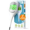 Boncare 9 Seconds Basal Body Thermometer for Ovulation, Oral Thermometer for Adults and Kids - Accurate Rectal Thermometer, with Fever Alarm and Large Display (Rice-White) view 1