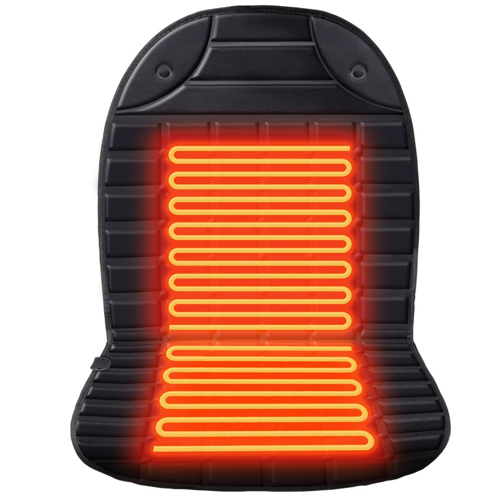Heated Seat Covers 1 Minute Fast Heating 2 Heat Levels Seat Warmer UL Listed Black
