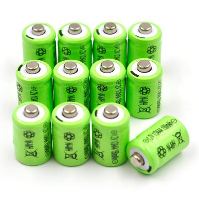 Lunggwey (12-Pack) 1/3AAA 1.2V 150mAh Ni-MH Button Top Batteries Compatible with Solar Lights, Outdoor Garden Art Lights, Replaces GP-17AAAH, Sanyo N-50AAA, GP 1/3AAA-170NM