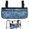 Anzona Navy Blue Coral Coastal Wheelchair Side Bag Walker Bag, Ocean Nautical Seaside Beach Wheelchair Accessories Armrest Pouch, Organizer Storage Bag for Walkers, Rollators, Scooters, 7.3''x13'' view 1