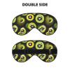 Green Kiwi Unisex Elastic Adjustable Buckle Design Blackout Sleep Eye Mask for Home Travel Yoga Office Nap view 2