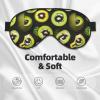 Green Kiwi Unisex Elastic Adjustable Buckle Design Blackout Sleep Eye Mask for Home Travel Yoga Office Nap view 3