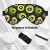 Green Kiwi Unisex Elastic Adjustable Buckle Design Blackout Sleep Eye Mask for Home Travel Yoga Office Nap view 4