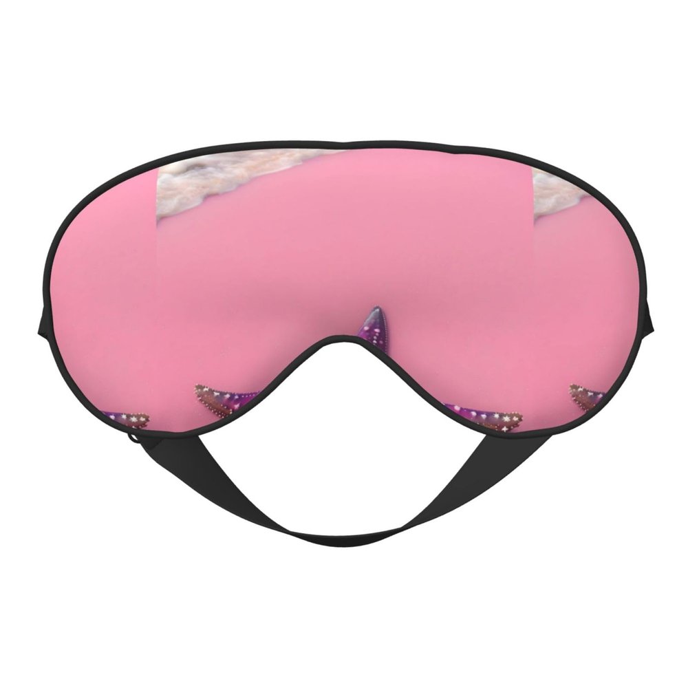 Sand Beach Unisex Elastic Adjustable Buckle Design Blackout Sleep Eye Mask for Home Travel Yoga Office Nap