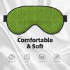 Green Grassland Unisex Elastic Adjustable Buckle Design Blackout Sleep Eye Mask for Home Travel Yoga Office Nap view 3