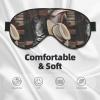 Cowboy Black Hat Western Boots Unisex Elastic Adjustable Buckle Design Blackout Sleep Eye Mask for Home Travel Yoga Office Nap view 3