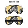 Black and White Zebra Unisex Elastic Adjustable Buckle Design Blackout Sleep Eye Mask for Home Travel Yoga Office Nap view 2