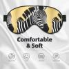 Black and White Zebra Unisex Elastic Adjustable Buckle Design Blackout Sleep Eye Mask for Home Travel Yoga Office Nap view 3