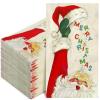200Pcs Merry Christmas Paper Guest Napkins Santa Claus Bathroom Napkins Xmas Winter Disposable Guest Hand Towel Napkin for Home Party Supplies view 1