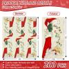 200Pcs Merry Christmas Paper Guest Napkins Santa Claus Bathroom Napkins Xmas Winter Disposable Guest Hand Towel Napkin for Home Party Supplies view 2