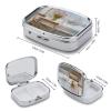 Pill Box Vase on The Table Pill Case 3 Compartment Travel Pill Organizer Small Pill Container for Pocket Purse Daily Vitamin Case Medicine Box to Hold Vitamins Fish Oil view 2