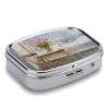Pill Box Vase on The Table Pill Case 3 Compartment Travel Pill Organizer Small Pill Container for Pocket Purse Daily Vitamin Case Medicine Box to Hold Vitamins Fish Oil view 3