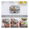 Pill Box Vase on The Table Pill Case 3 Compartment Travel Pill Organizer Small Pill Container for Pocket Purse Daily Vitamin Case Medicine Box to Hold Vitamins Fish Oil view 4