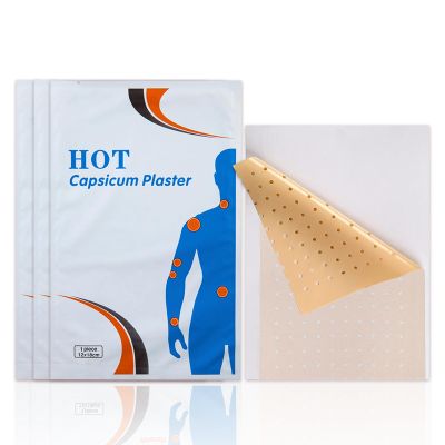 50 pcs Capsaicin Patches, Hot Capsicum Patch, 7.09"" * 4.72"" Natural Heat Patches Plaster, Long-Lasting Warming Relief for Knee, Neck, Should