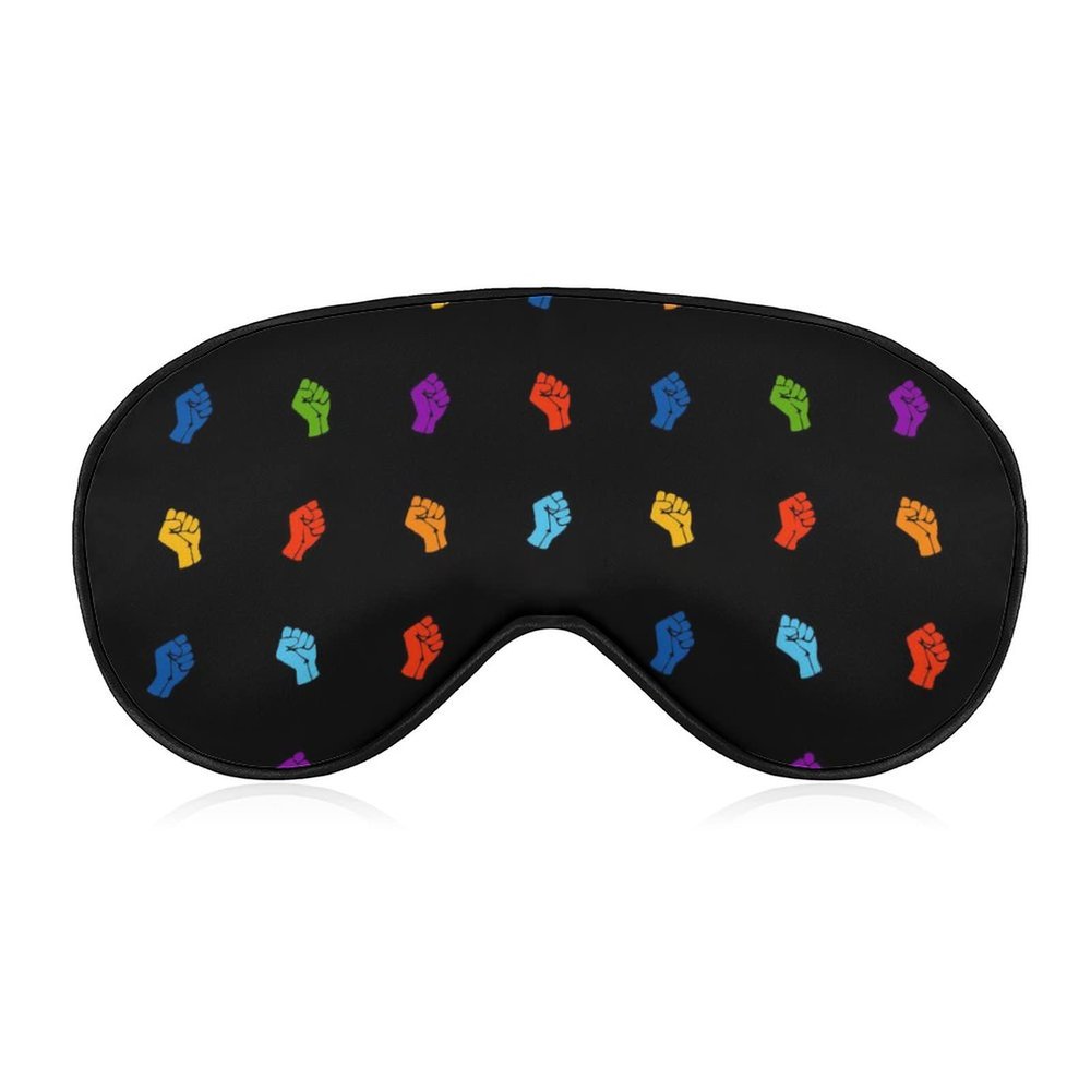 LGBTQ Pride Mouth Rainbow Gay Sleep Mask Comfortable Adjustable Eyeshade Night Blindfold Cover for Sleeping Travel Women Men